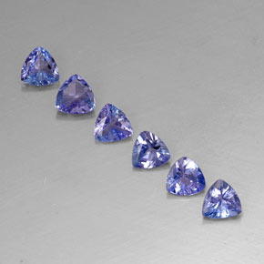 Tanzanite naturale blu da  ct, trillion, VVS-VS