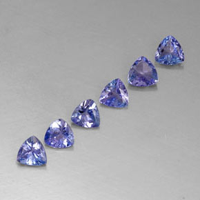 Tanzanite naturale blu da  ct, trillion, VVS-VS
