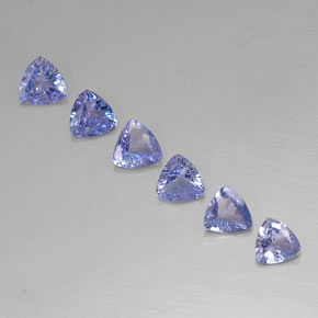 Tanzanite naturale blu da  ct, trillion, VVS-VS