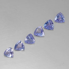 Tanzanite naturale blu da  ct, trillion, VVS-VS