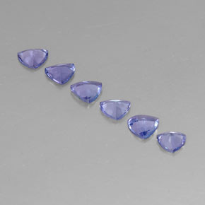 Tanzanite naturale blu da  ct, trillion, VVS-VS
