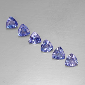 Tanzanite naturale blu da  ct, trillion, VVS-VS