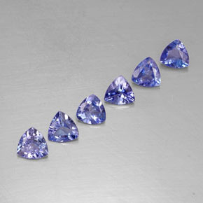 Tanzanite naturale blu da  ct, trillion, VVS-VS