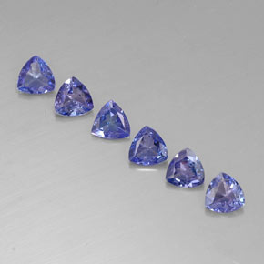 Tanzanite naturale blu da  ct, trillion, VVS-VS