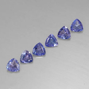 Tanzanite naturale blu da  ct, trillion, VVS-VS
