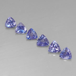 Tanzanite naturale blu da  ct, trillion, VVS-VS