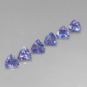 Tanzanite naturale blu da  ct, trillion, VVS-VS
