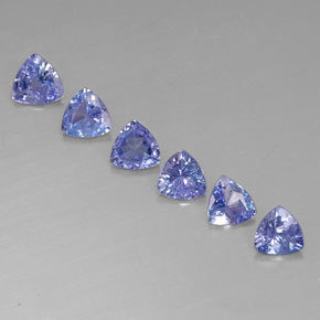 Tanzanite naturale blu da  ct, trillion, VVS-VS