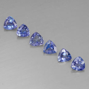 Tanzanite naturale blu da  ct, trillion, VVS-VS
