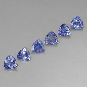 Tanzanite naturale blu da  ct, trillion, VVS-VS