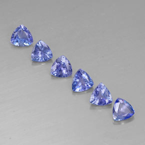 Tanzanite naturale blu da  ct, trillion, VVS-VS