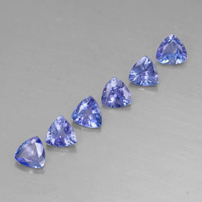 Tanzanite naturale blu da  ct, trillion, VVS-VS