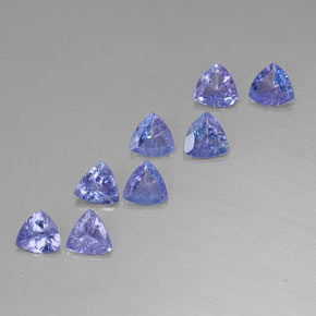 Tanzanite naturale blu da  ct, trillion, VVS-VS