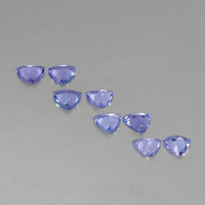 Tanzanite naturale blu da  ct, trillion, VVS-VS