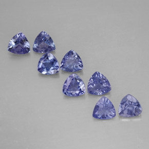 Tanzanite naturale blu da  ct, trillion, VVS-VS