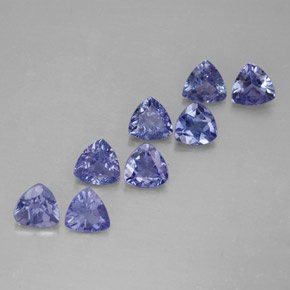 Tanzanite naturale blu da  ct, trillion, VVS-VS