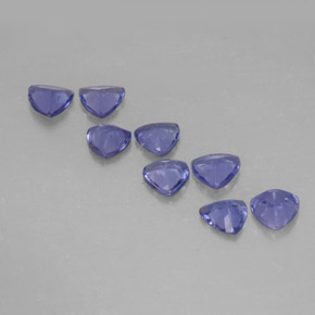 Tanzanite naturale blu da  ct, trillion, VVS-VS