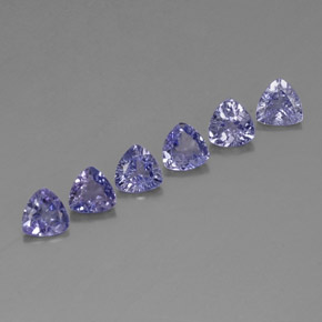 Tanzanite naturale blu da  ct, trillion, VVS-VS