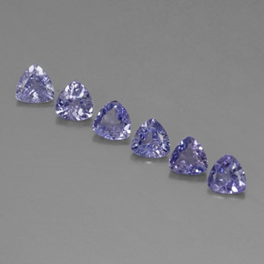 Tanzanite naturale blu da  ct, trillion, VVS-VS