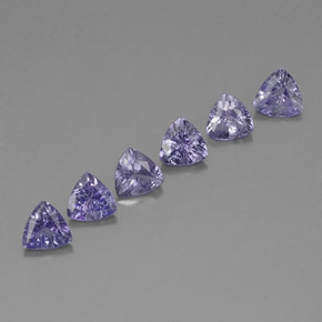 Tanzanite naturale blu da  ct, trillion, VVS-VS