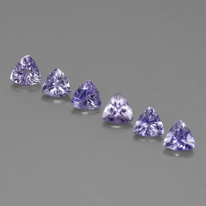 Tanzanite naturale blu da  ct, trillion, VVS-VS