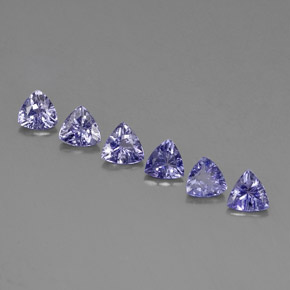 Tanzanite naturale blu da  ct, trillion, VVS-VS