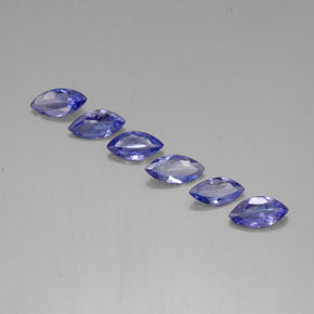 Gemme di Tanzanite Viola Blu naturale da 1.86 ct, Taglio marquise, VVS-VS