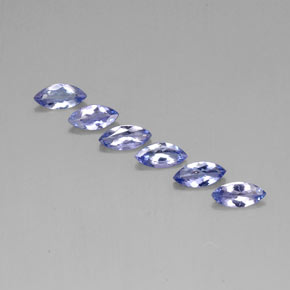 Gemme di Tanzanite Intense Blue  naturale da 1.72 ct, Taglio marquise, VVS-VS