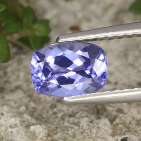 Tanzanite naturale blu da 0,90 ct, taglio a cuscino, VVS-VS
