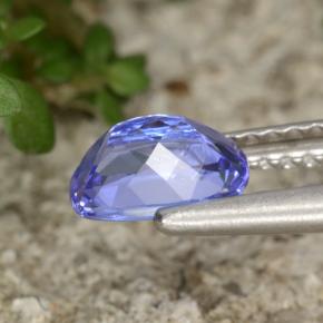 Tanzanite naturale blu da 0,90 ct, taglio a cuscino, VVS-VS