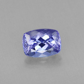 Tanzanite naturale blu da 0,96 ct, taglio a cuscino, VS