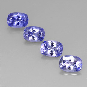 Tanzanite naturale blu da  ct, taglio a cuscino, VVS-VS