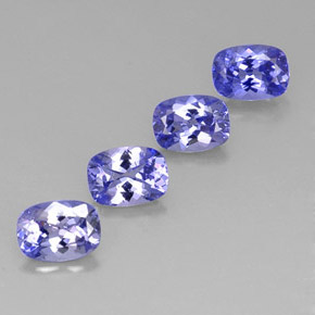 Tanzanite naturale blu da  ct, taglio a cuscino, VVS-VS