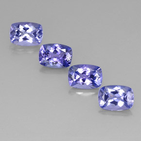 Tanzanite naturale blu da 4,17 ct, taglio a cuscino, VVS-VS