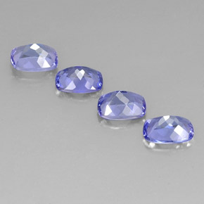 Tanzanite naturale blu da 4,17 ct, taglio a cuscino, VVS-VS