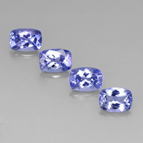 Tanzanite naturale blu da  ct, taglio a cuscino, VVS-VS