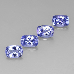 Tanzanite naturale blu da  ct, taglio a cuscino, VVS-VS