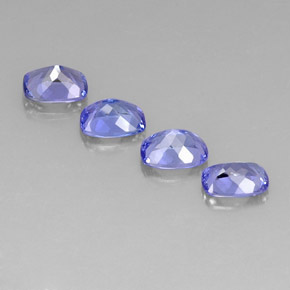 Tanzanite naturale blu da  ct, taglio a cuscino, VVS-VS