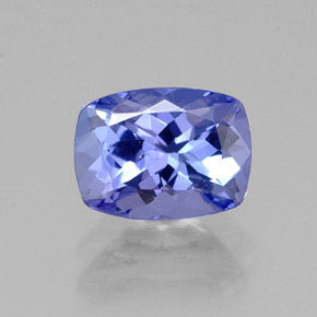 Tanzanite naturale blu da 1,26 ct, taglio a cuscino, VVS