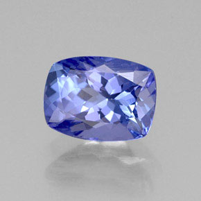 Tanzanite naturale blu da 1,26 ct, taglio a cuscino, VVS