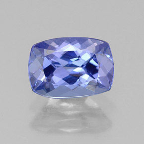 Tanzanite naturale blu da 0,97 ct, taglio a cuscino, VVS