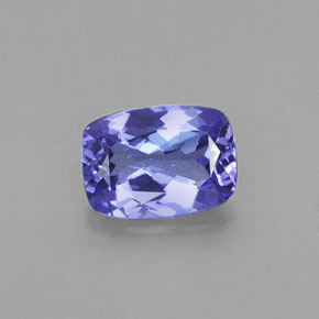 Tanzanite naturale blu da 0,89 ct, taglio a cuscino, VVS