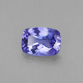 Tanzanite naturale blu da 0,89 ct, taglio a cuscino, VVS