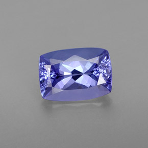 Tanzanite naturale blu da 1,20 ct, taglio a cuscino, VVS