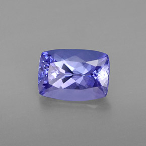 Tanzanite naturale blu da 1,20 ct, taglio a cuscino, VVS