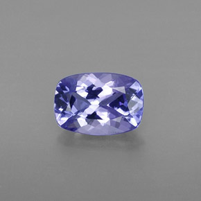 Tanzanite naturale blu da 0,81 ct, taglio a cuscino, VVS