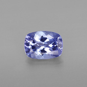 Tanzanite naturale blu da 0,81 ct, taglio a cuscino, VVS