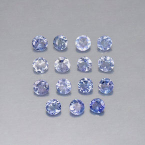 Tanzanite naturale blu da  ct, taglio rotondo, VVS-VS