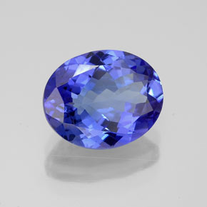 Tanzanite naturale blu da 2,84 ct, taglio ovale, IF