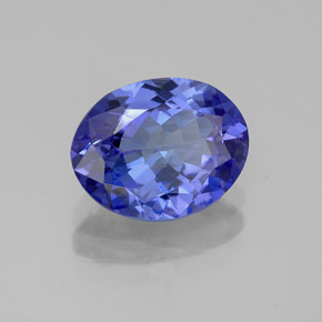 Tanzanite naturale blu da 2,38 ct, taglio ovale, VVS-VS